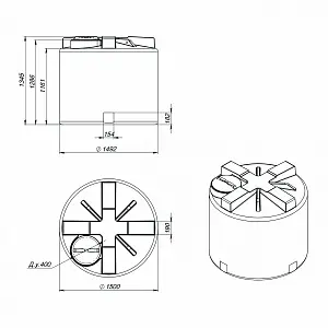 Пластиковая емкость ЭкоПром T 2000 (Синий) 2